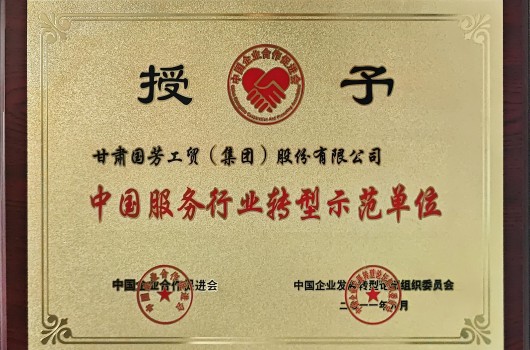 2011年，中国服务行业转型示范单位